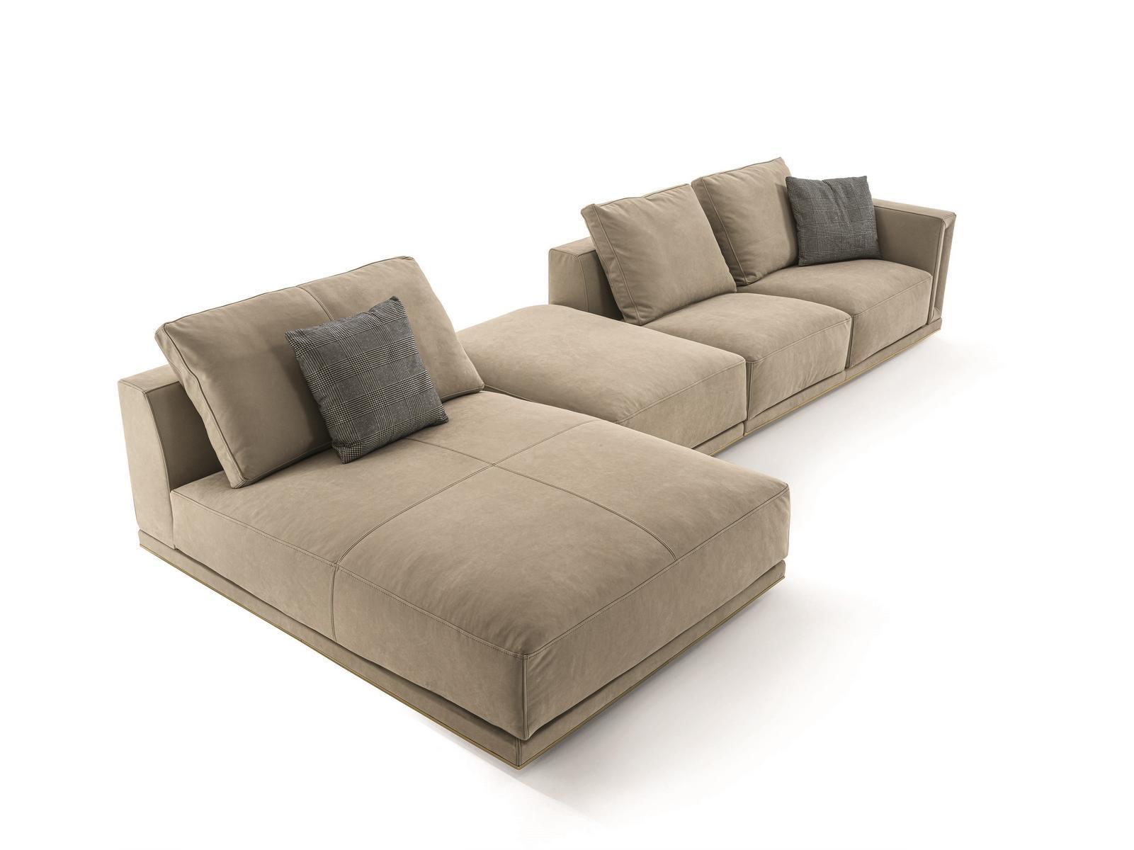 Corner velvet sofa | Atar by Longhi