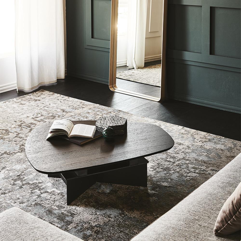 Oval wood coffee table with drawers | Orlando by Cattelan Italia