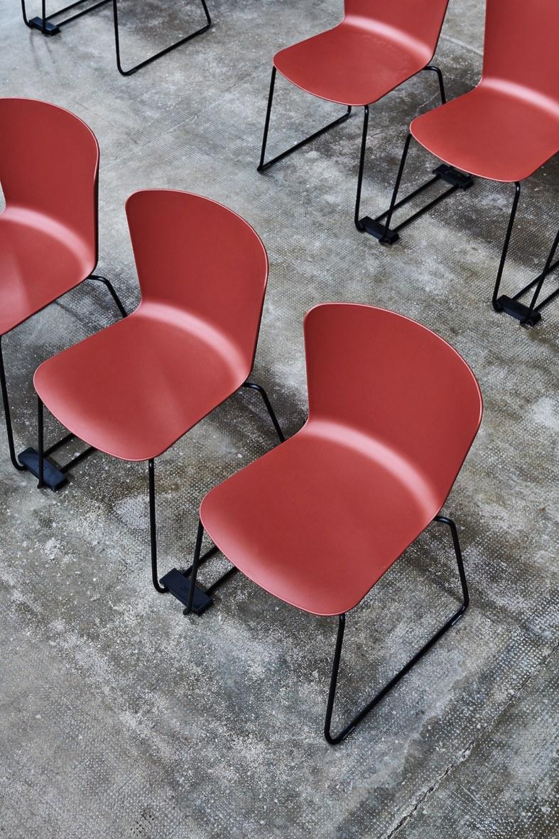 Sled base stackable polypropylene chair | Calla Sm T Pp by Midj