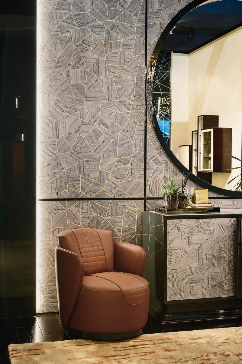 Leather armchair with armrests | Beverly by Bruno Zampa