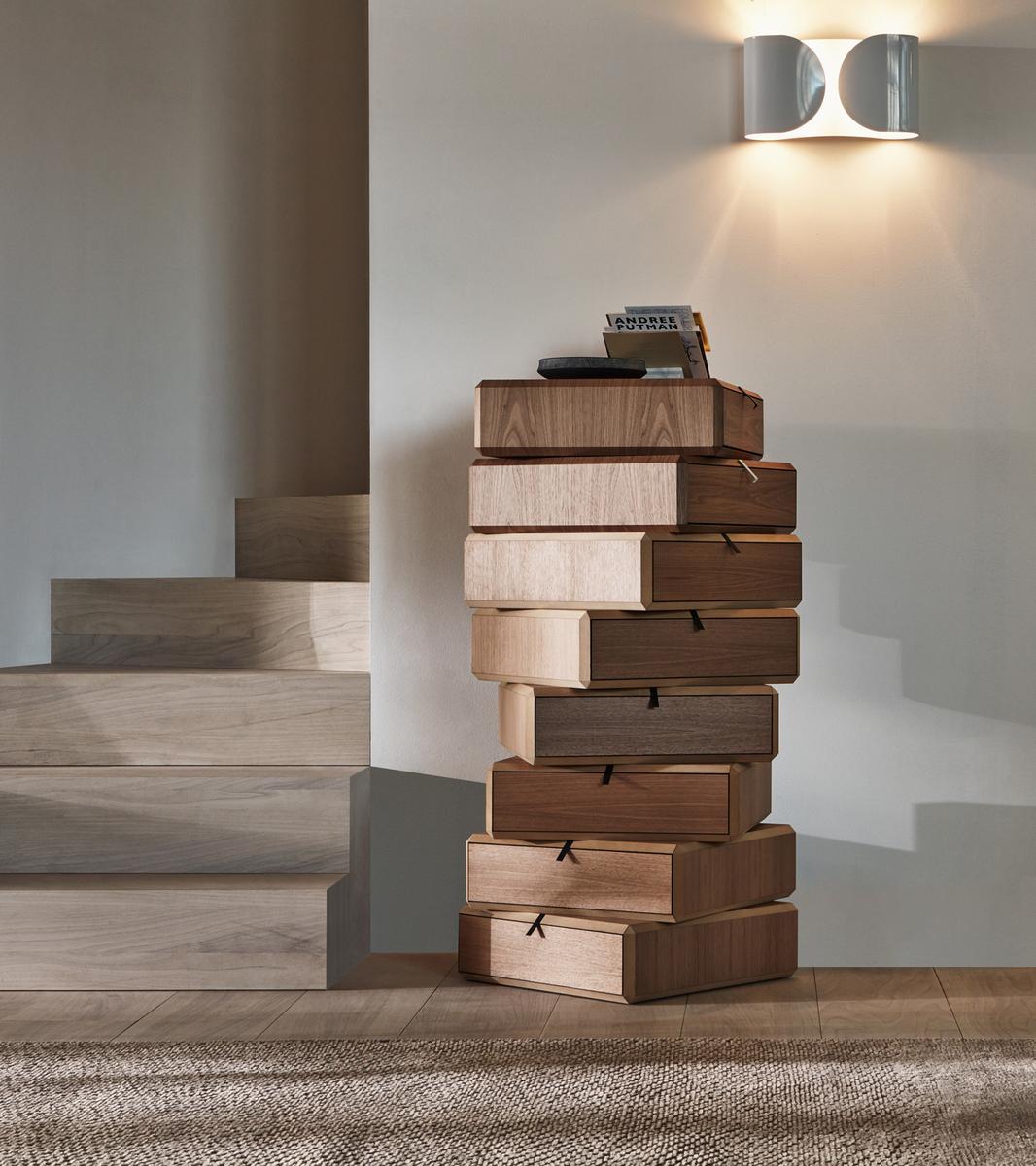 Sectional wooden chest of drawers | Teorema by Molteni
