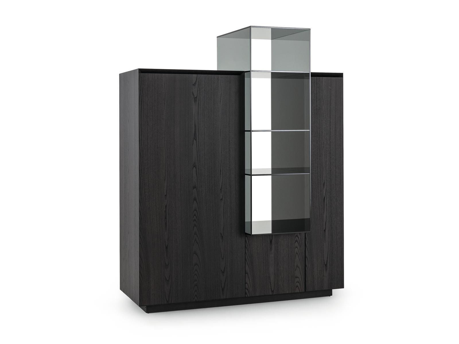 Wooden highboard with doors | Theca by Poliform