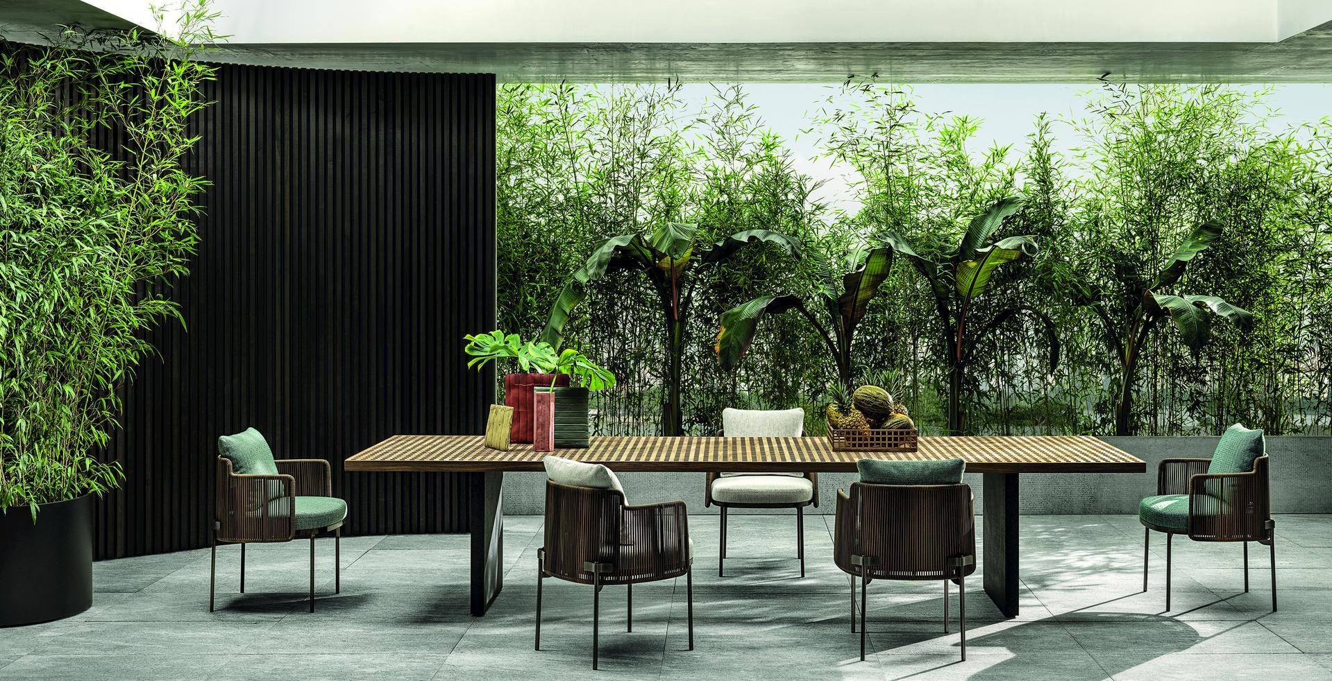 Rectangular teak garden table | Quadrado by Minotti