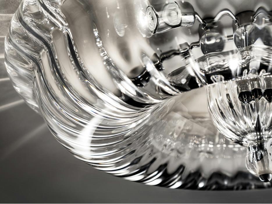 Crystal ceiling lamp | Novecento Pl by Vistosi