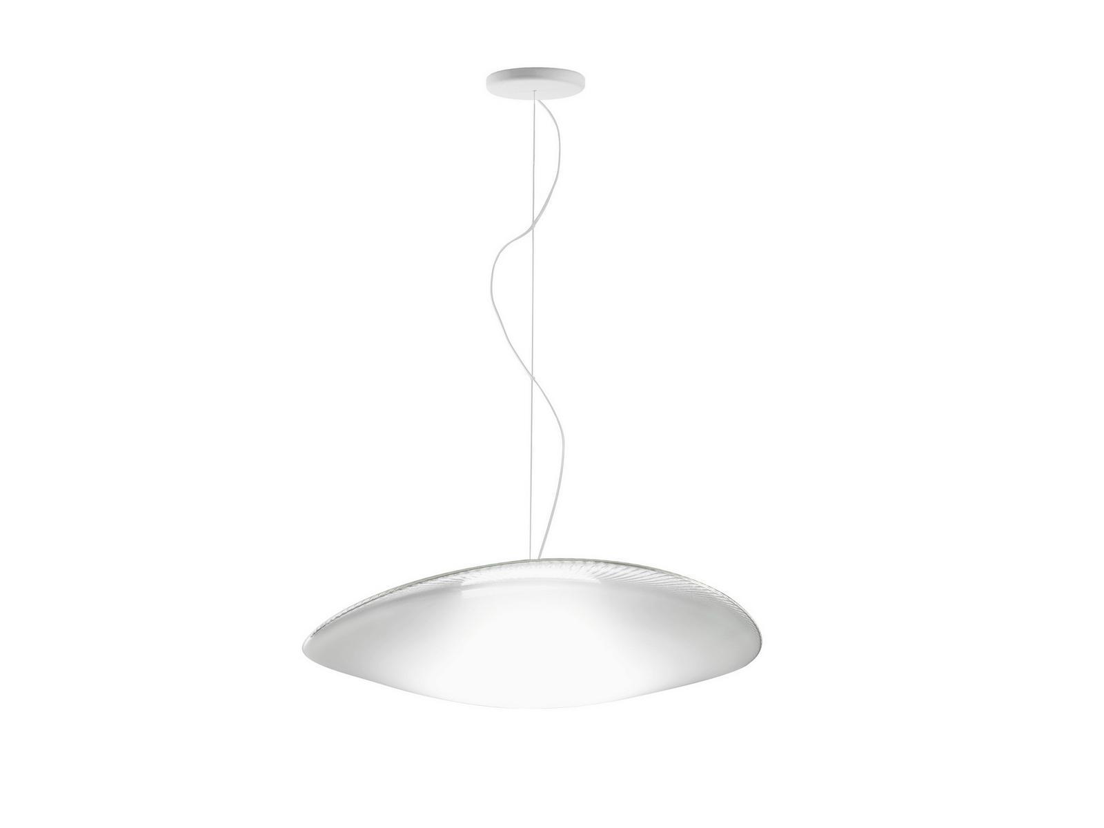 LED blown glass pendant lamp | Loop by Fabbian