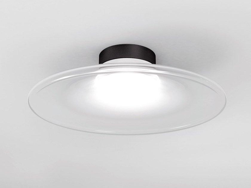 LED direct light glass ceiling lamp | Incanto Pl by Vistosi
