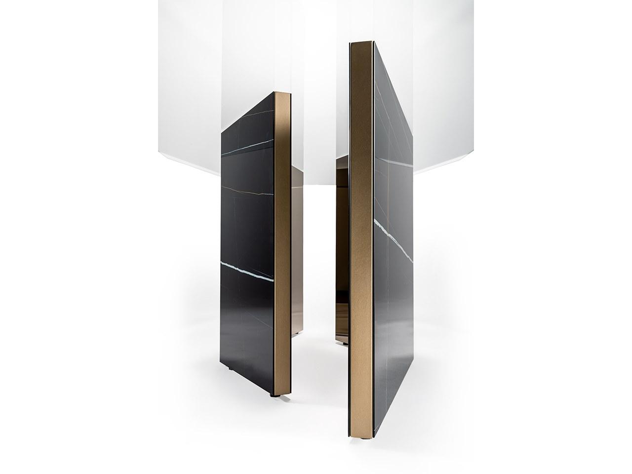 Octagonal glass dining table | Cubitum 72 by Reflex