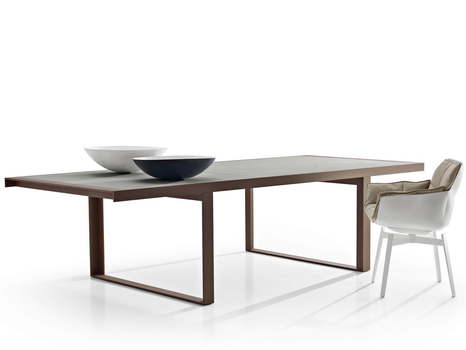 Rectangular porcelain stoneware garden table | Canasta by B&B Italia