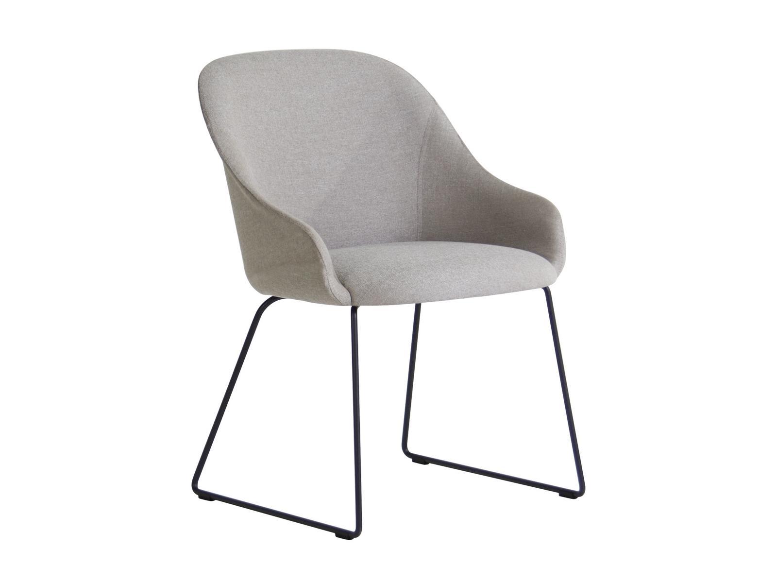 Sled base upholstered fabric chair with armrests | Lyz 918 Sli by Potocco