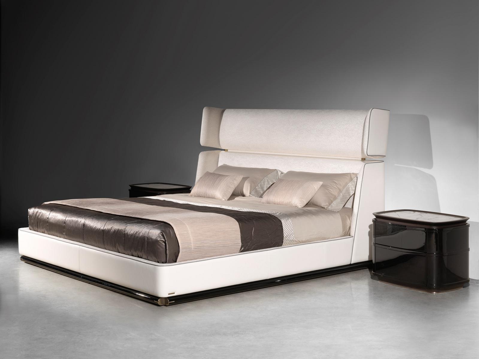 Double bed with upholstered headboard | Reverie by Visionnair