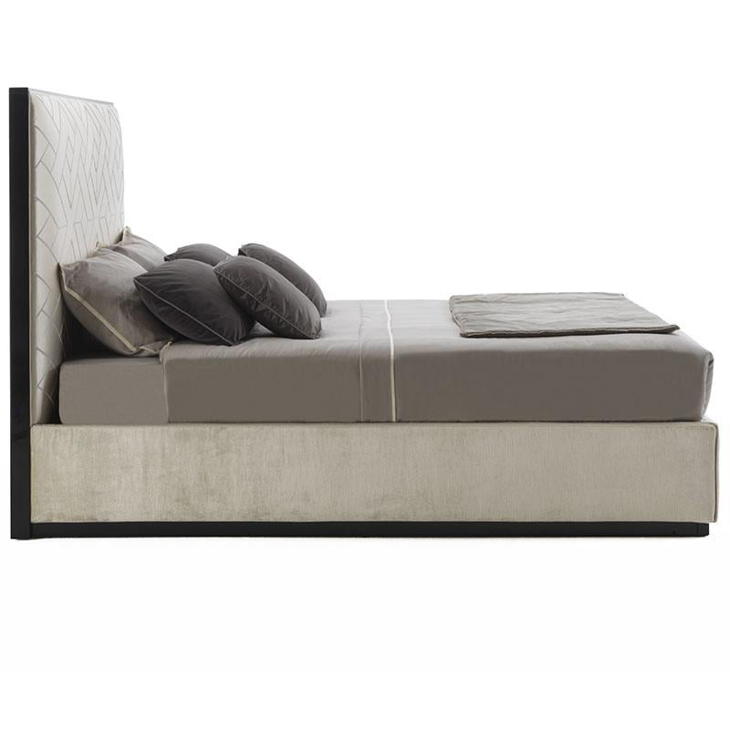 Fabric bed with upholstered headboard | Elliot by Galimberti Nino
