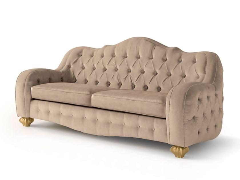 Tufted 3 seater nabuk sofa | 5139 by Carpanese home