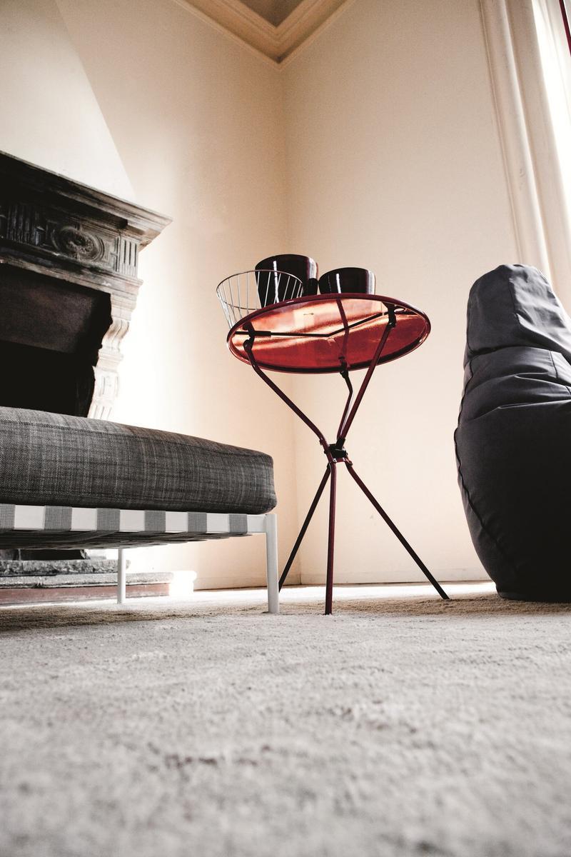 Folding steel coffee table | Cumano by Zanotta