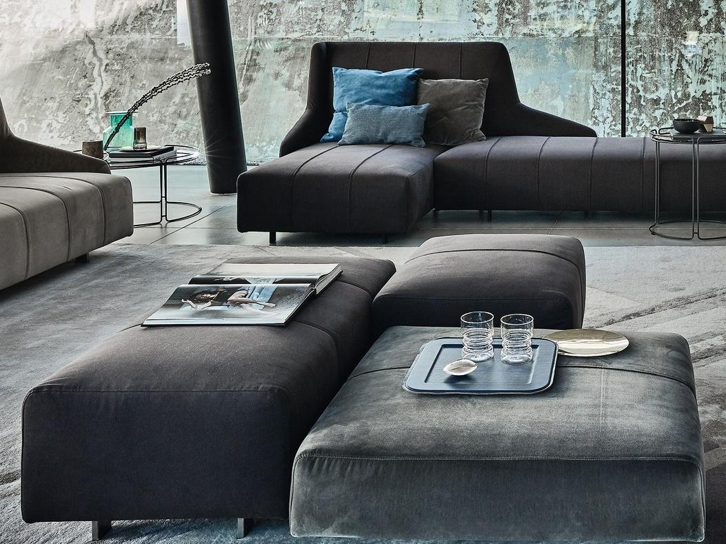 Upholstered fabric pouf | Fluid by Ditre Italia