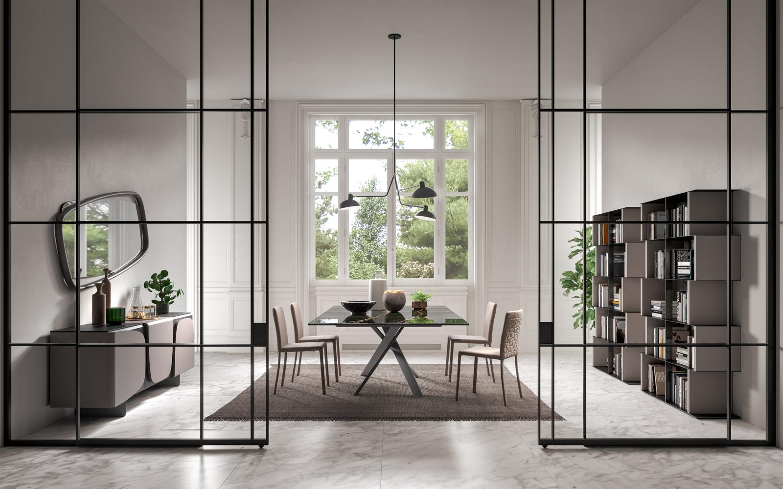 Leather chair | Lunette Plus by Ozzio Italia