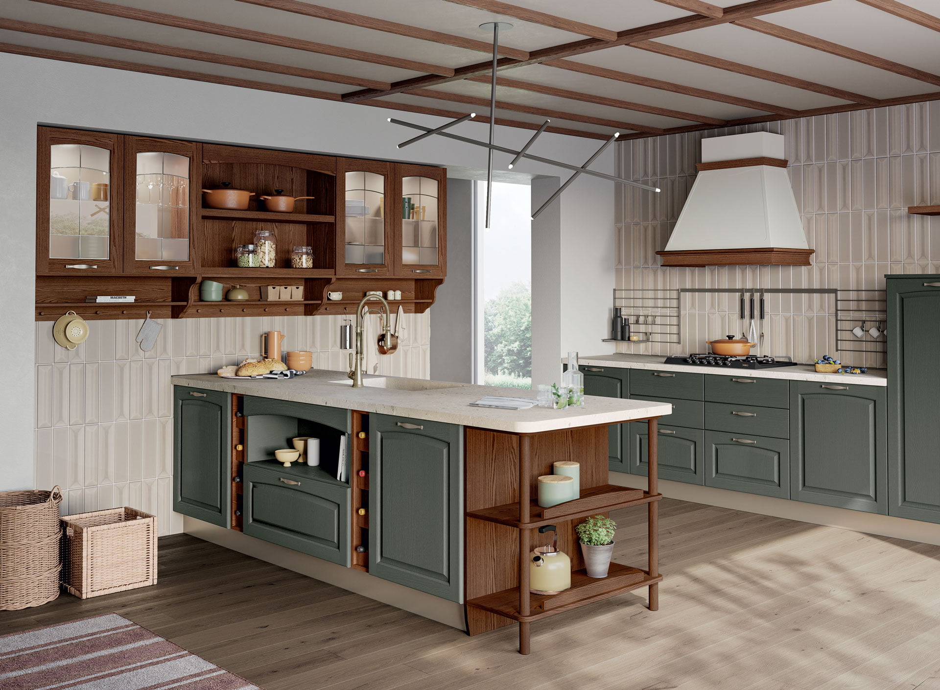 Wood kitchen with handles Creo kitchens Grace
