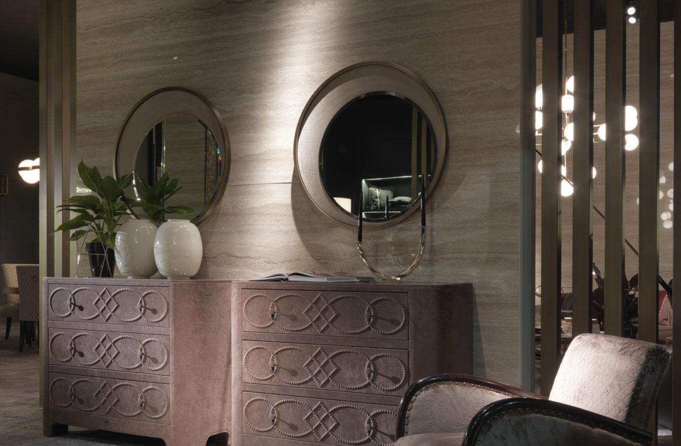 Framed wall-mounted mirror | Carroll by Gianfranco Ferre Home