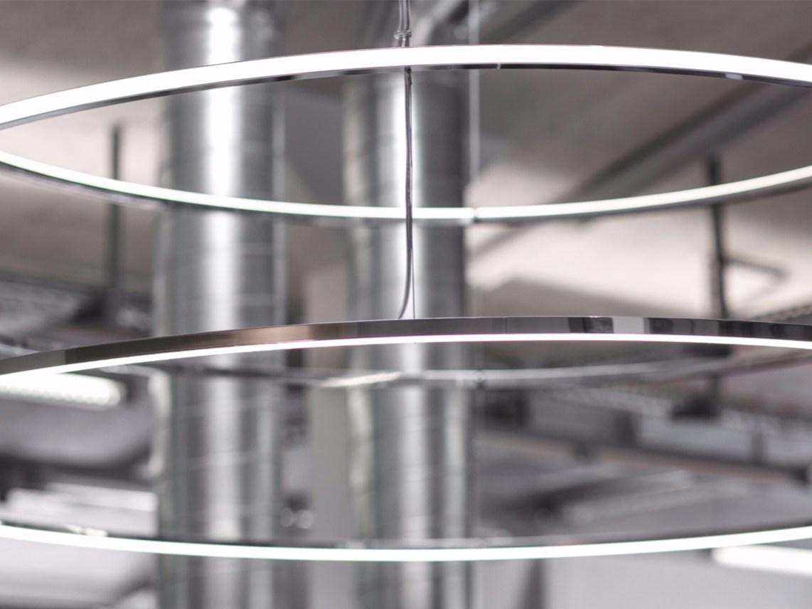 LED aluminium pendant lamp with dimmer | Insieme by Sattler