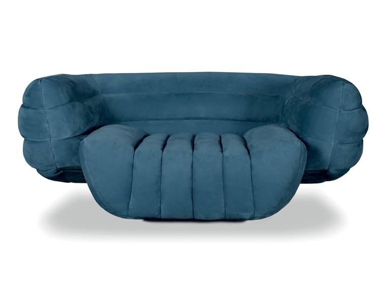 Leather armchair with armrests | Tactile by Baxter