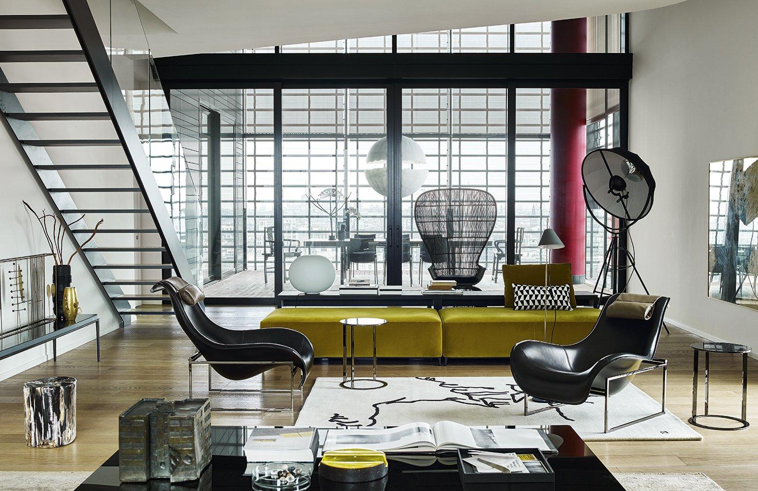 Corner sectional fabric sofa | Michel Club by B&B Italia