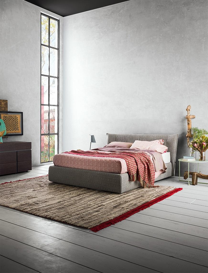 Fabric bed with upholstered headboard | Morrison by ALF Dafre