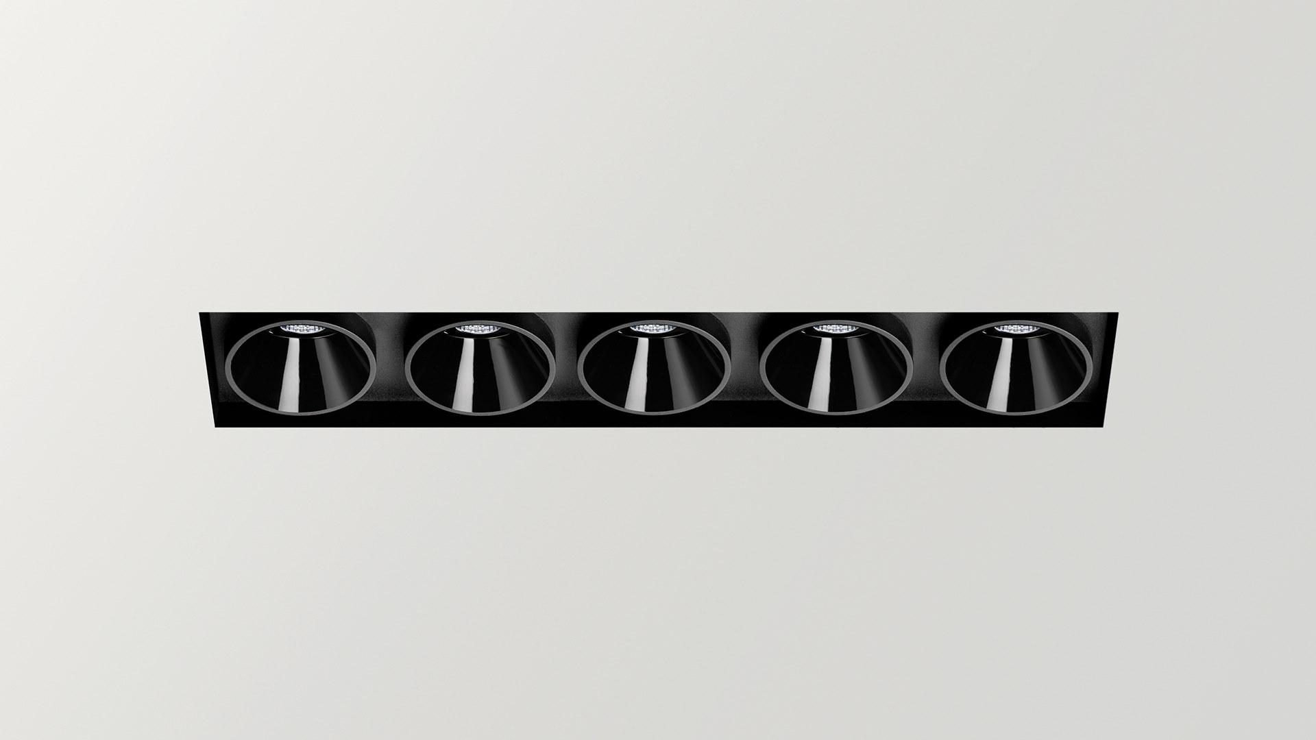 LED multiple recessed aluminium spotlight |  by Arkoslight