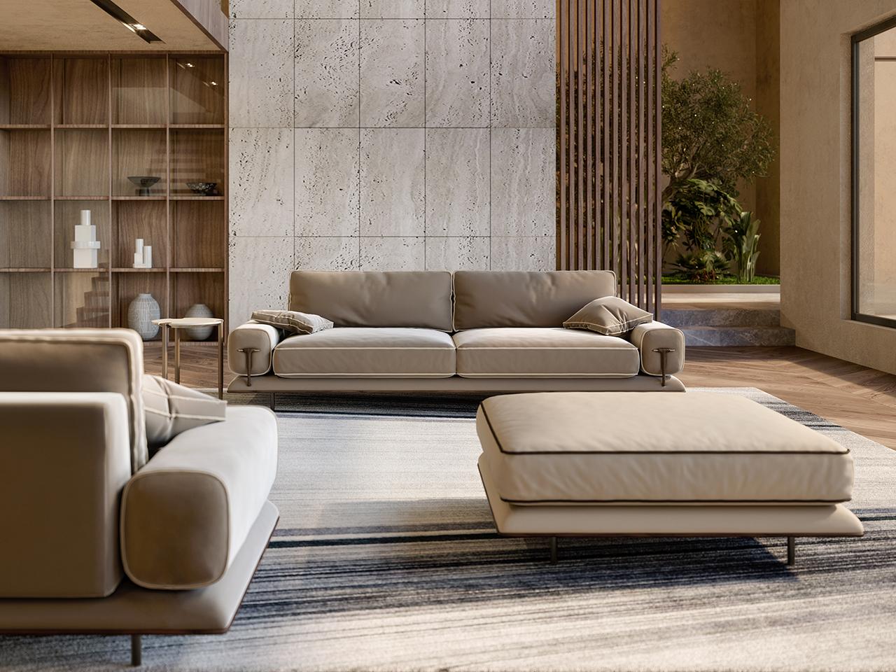 Leather sofa | Blues by Turri