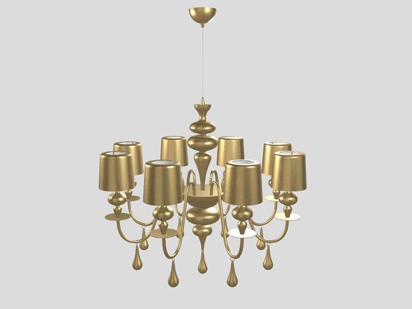 Powder coated aluminium chandelier | Eva S8 by Masiero