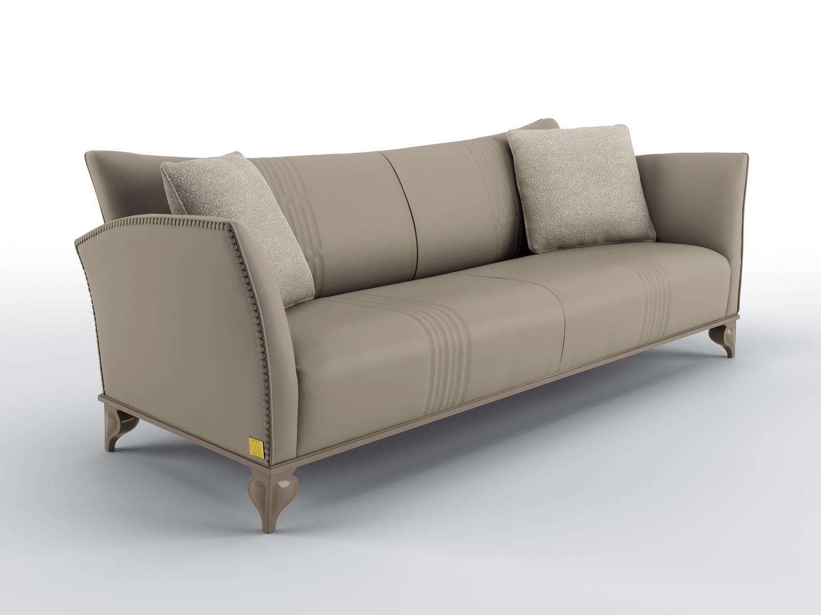 3 seater leather sofa | Hemingway by Bruno Zampa