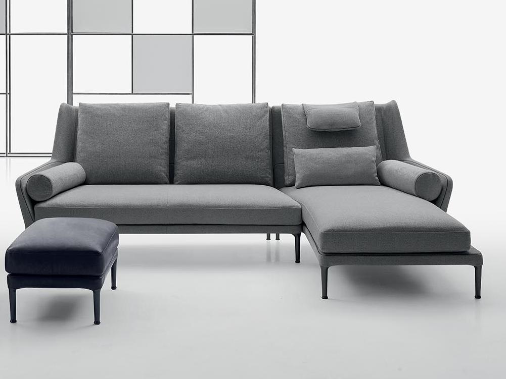 Fabric sofa with chaise longue | Édouard by B&B Italia