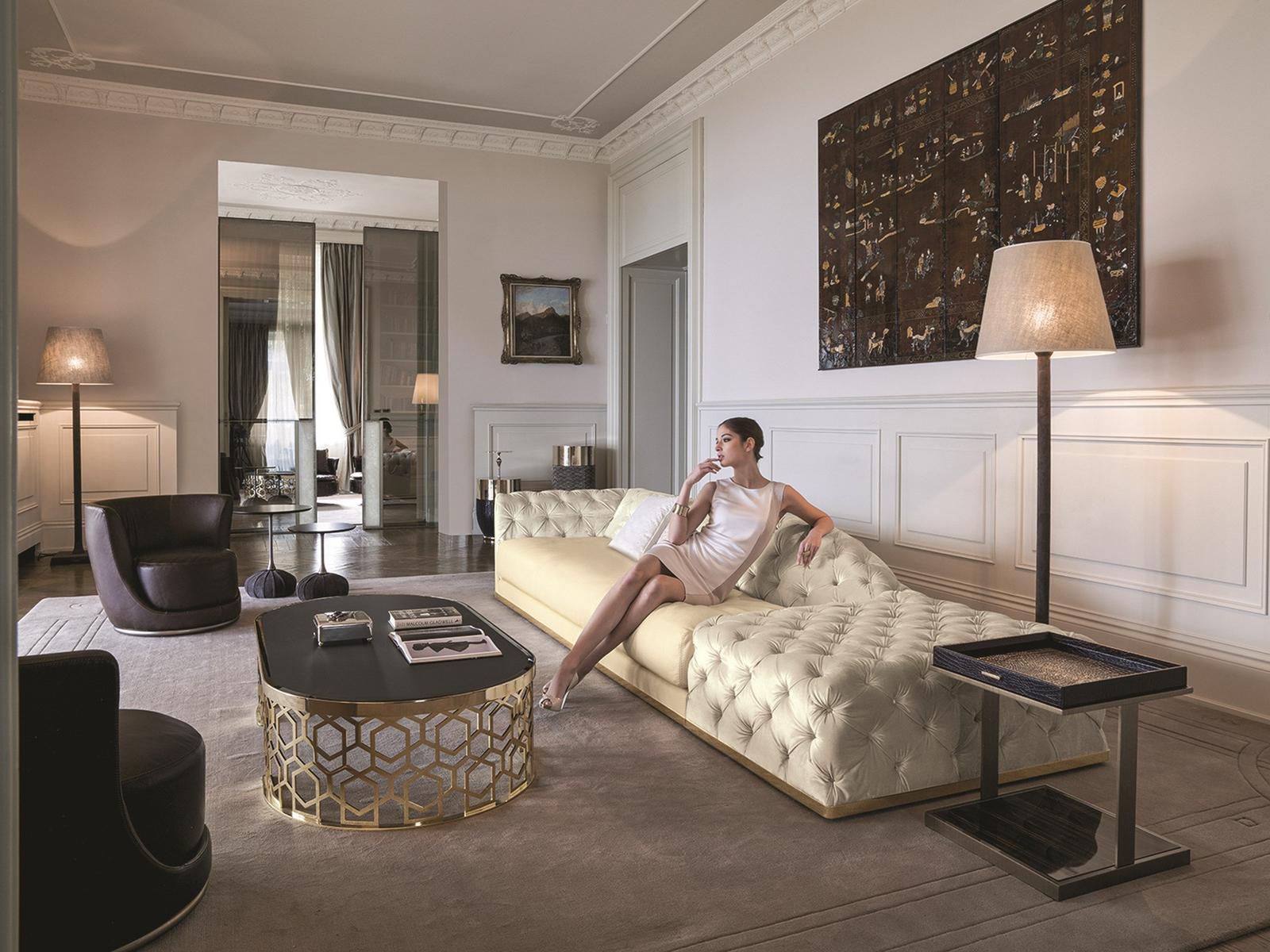 Corner fabric sofa | Milton by Longhi