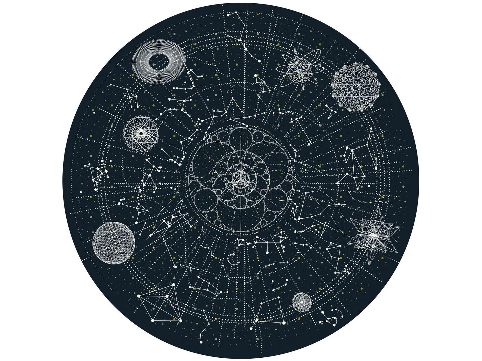 Patterned round rug | Celestial by Moooi
