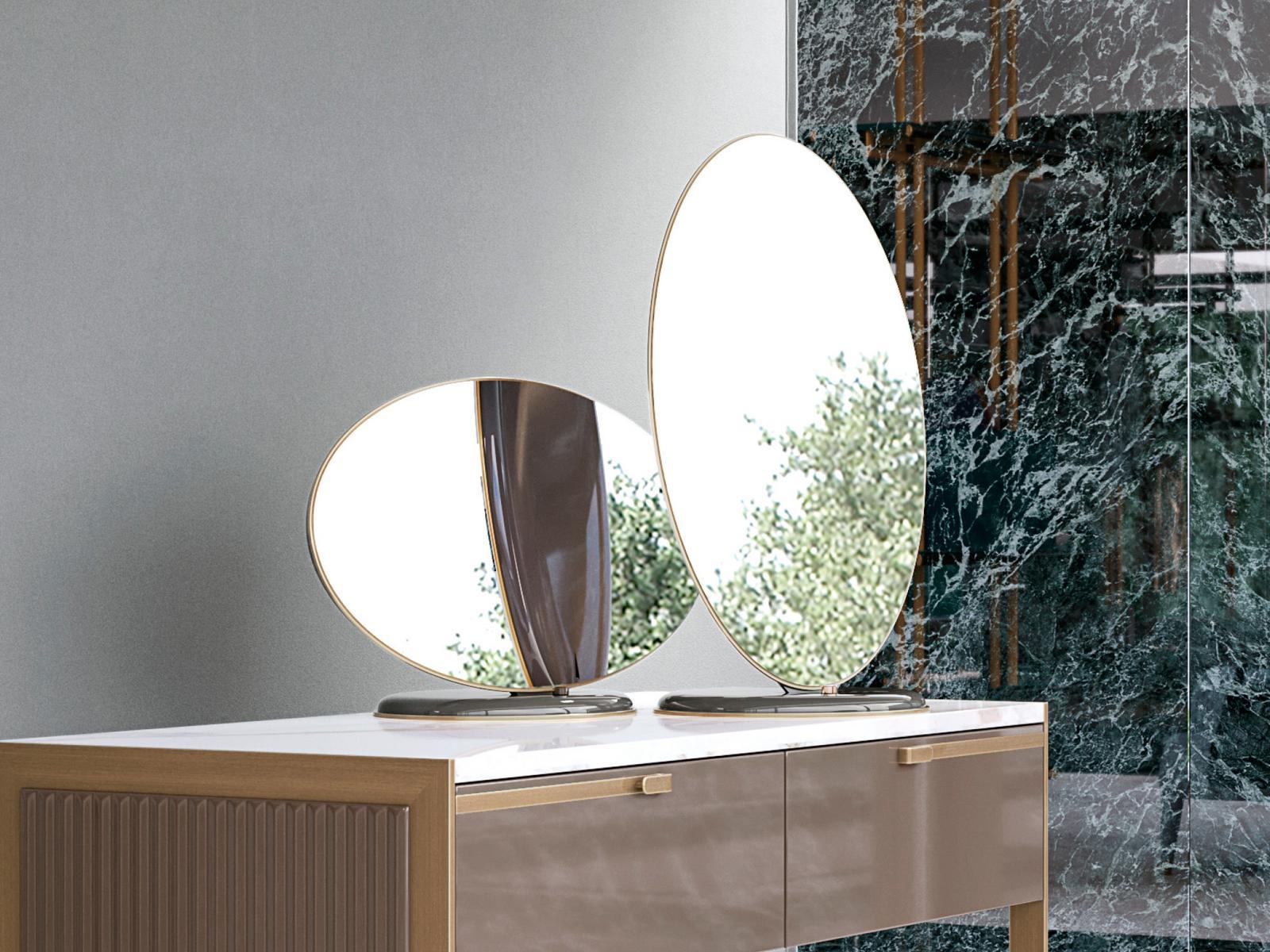 Table-top oval framed mirror | Ellis by Volpi