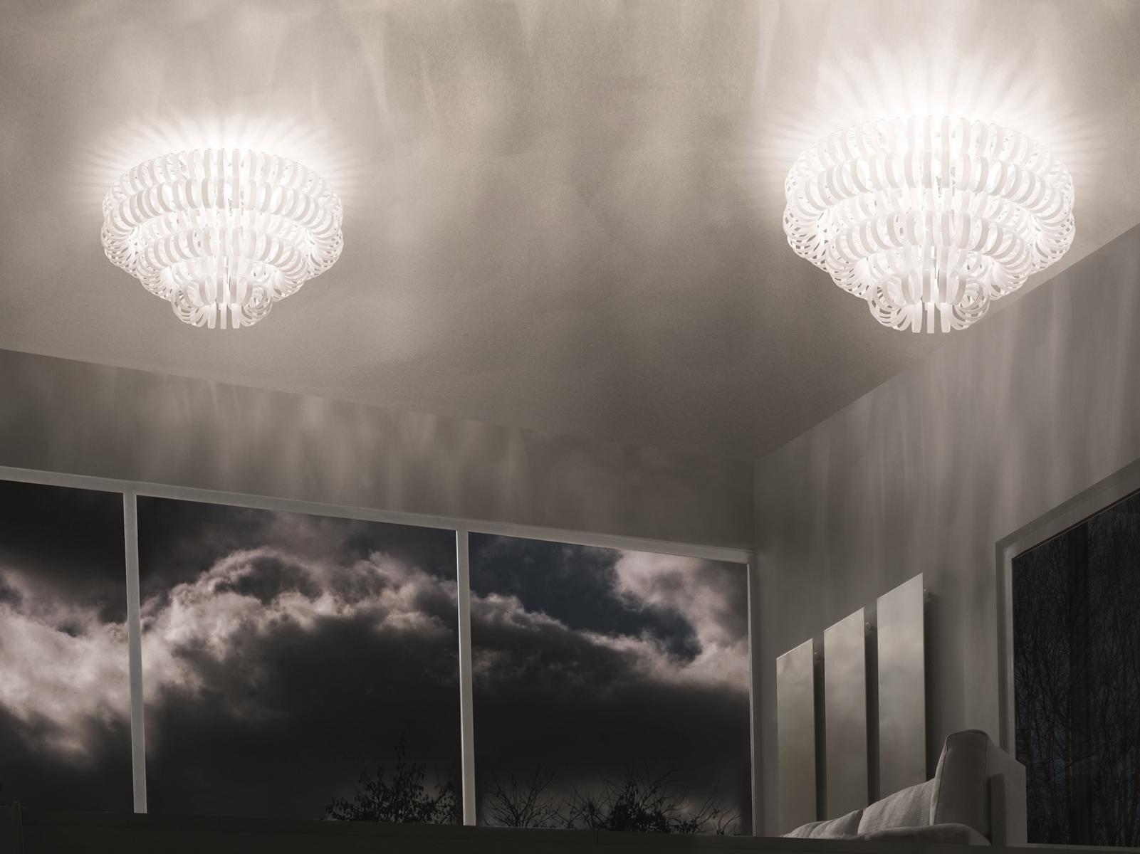 Glass ceiling lamp | Ecos Pl 90 by Vistosi