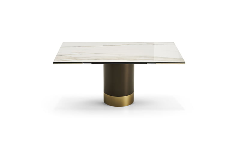 Round ceramic table in a luxury style | Cilindro ceramic by Eforma