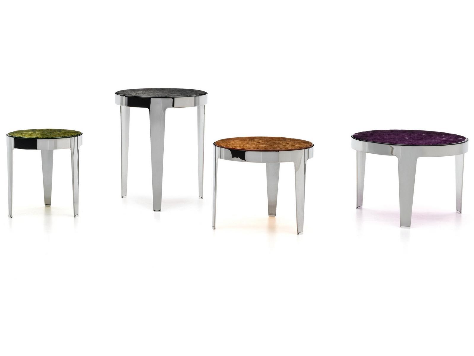 Round metal coffee table | Grant by Minotti