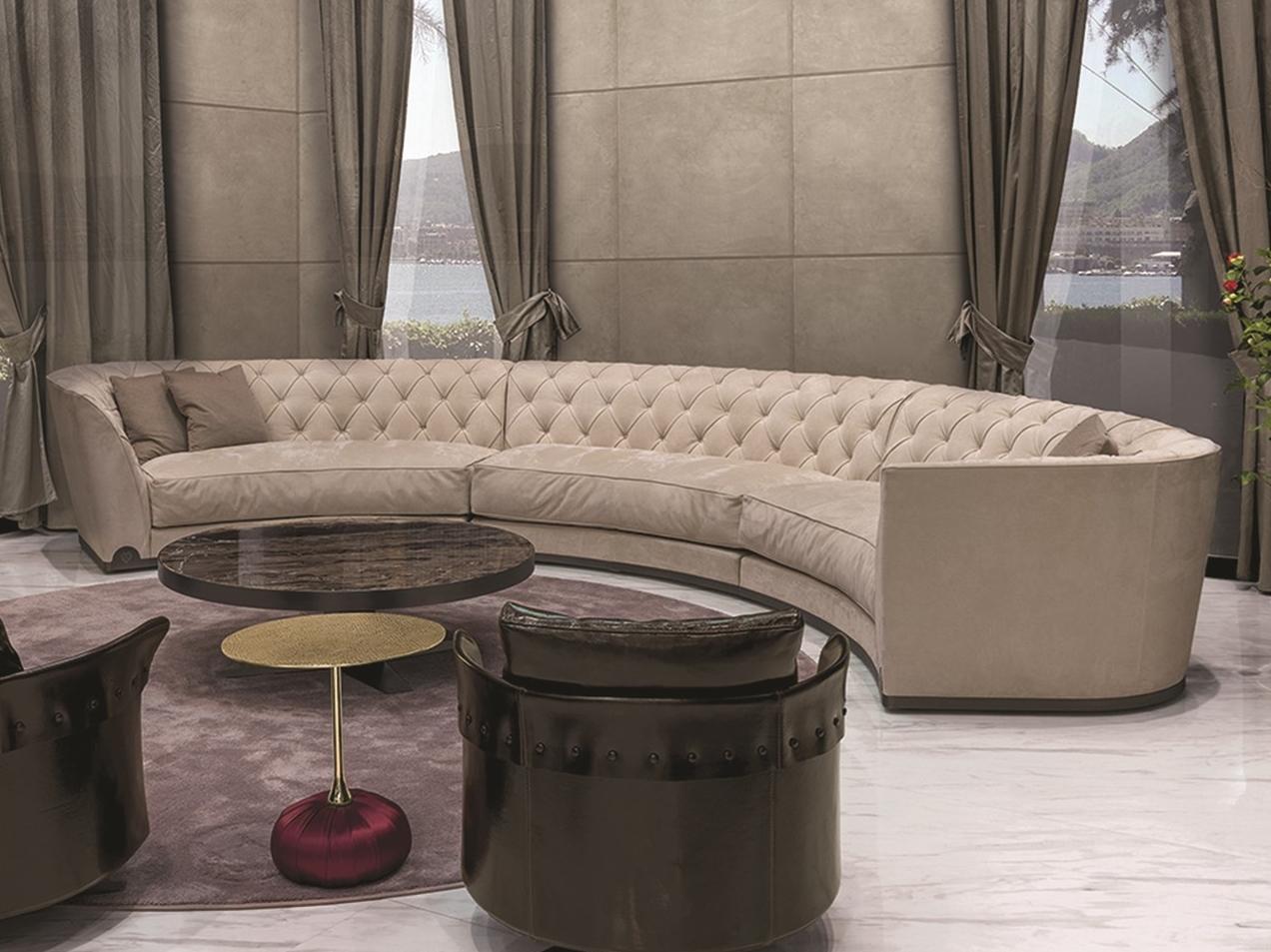 Curved nabuk sofa | Grace by Longhi