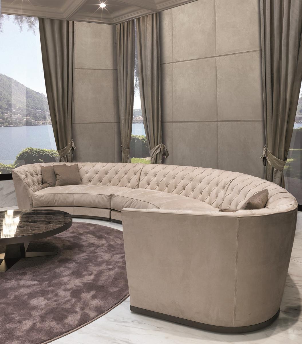 Curved nabuk sofa | Grace by Longhi