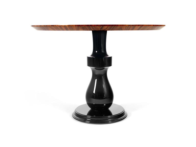 Round wood veneer living room table | Colombos by Boca Do Lobo