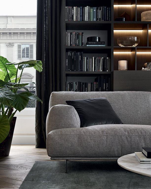 Sectional fabric sofa | Tribeca by Poliform