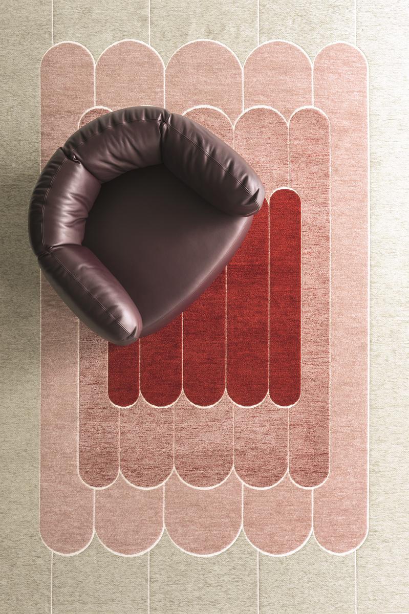 Rectangular rug with geometric shapes | Linee by Calligaris