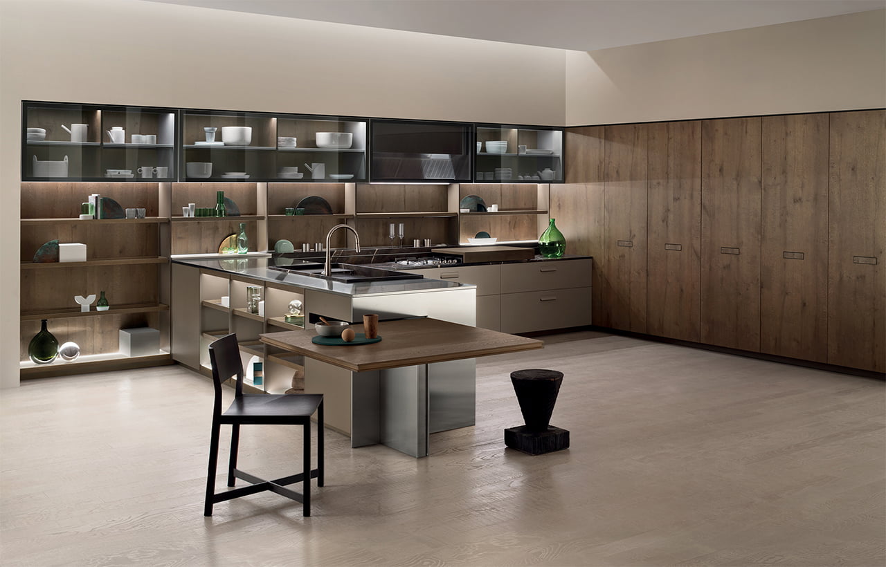 Fenix kitchen with handles Ernestomeda Soul
