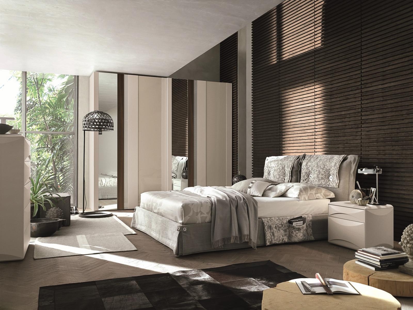 Upholstered fabric double bed | Amami by Tomasella