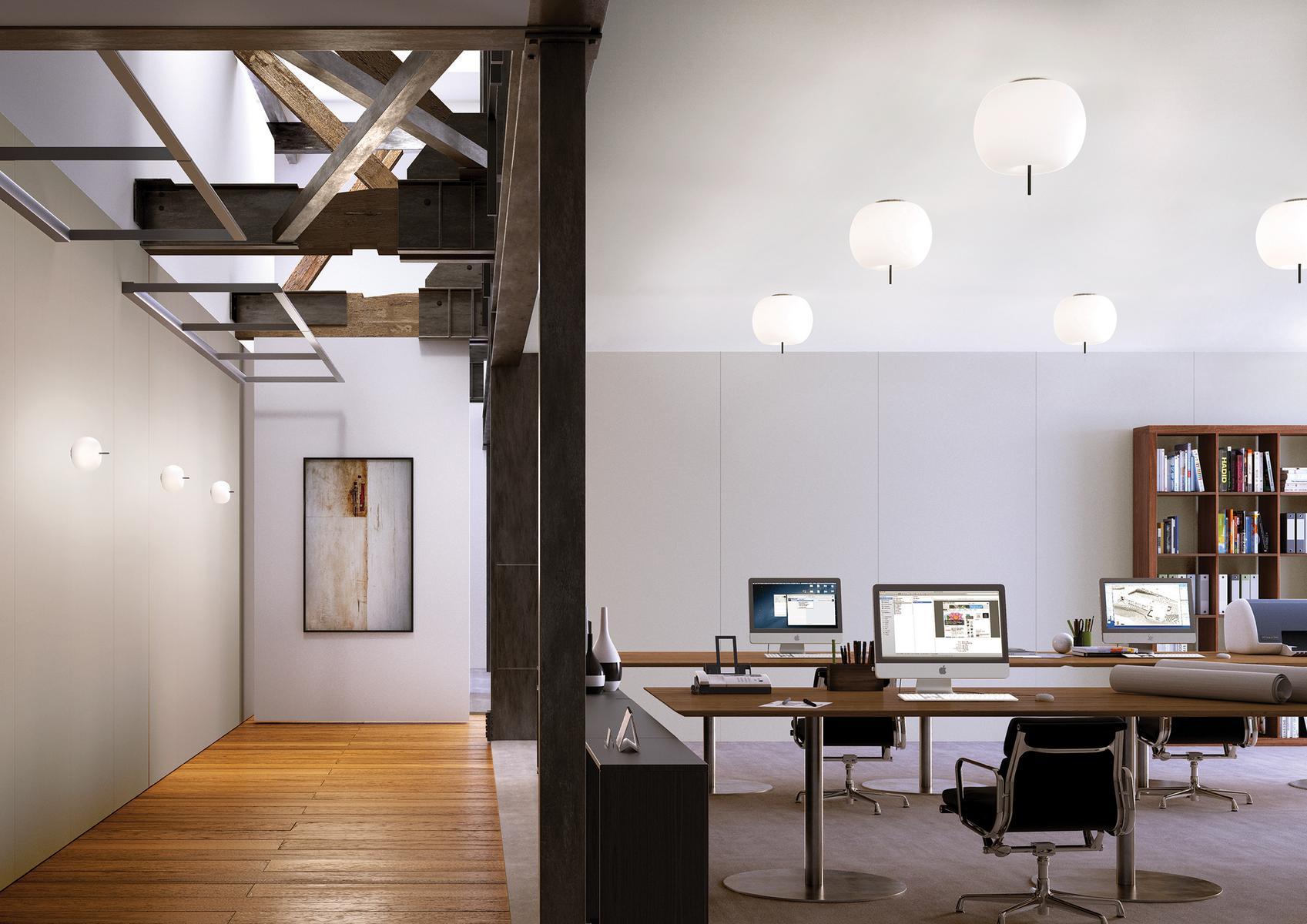 Opal glass ceiling lamp | Kushi by Kundalini