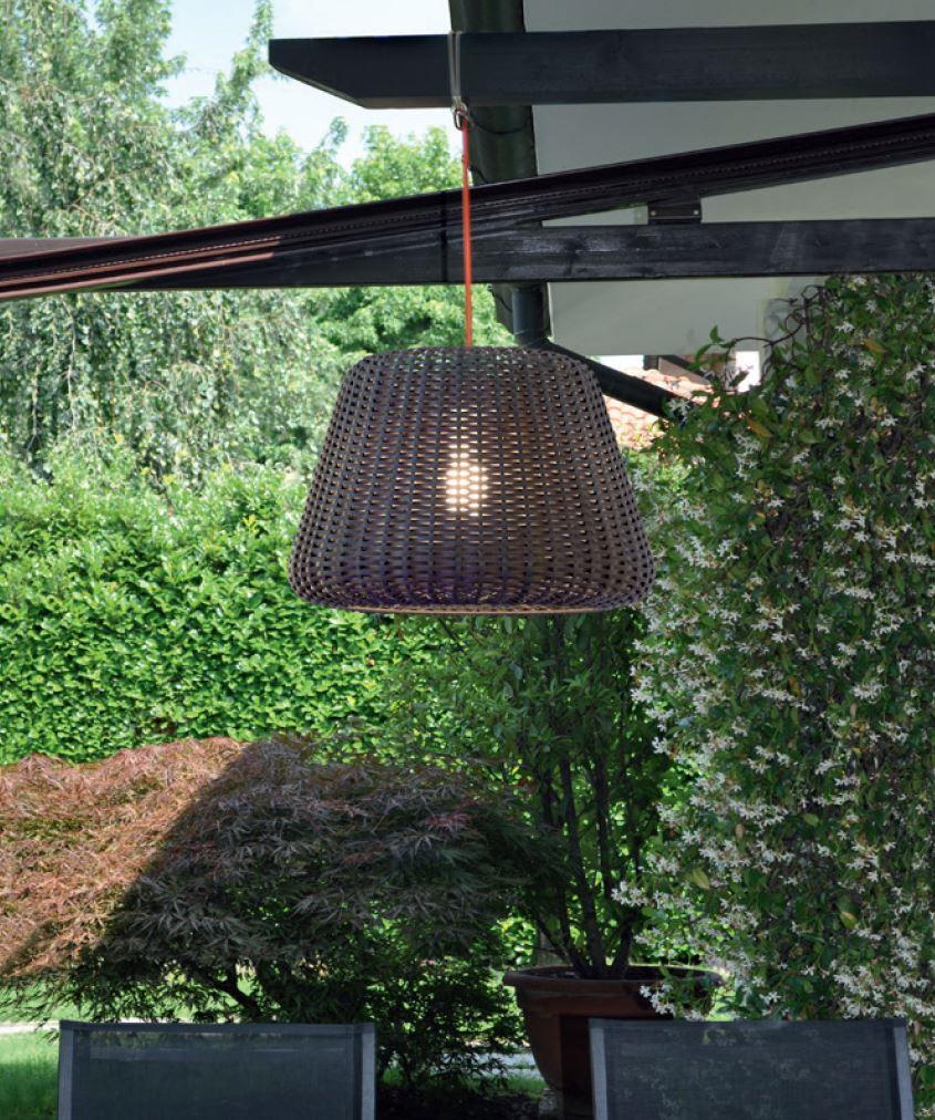 Rattan outdoor pendant lamp | Ralph by Panzeri