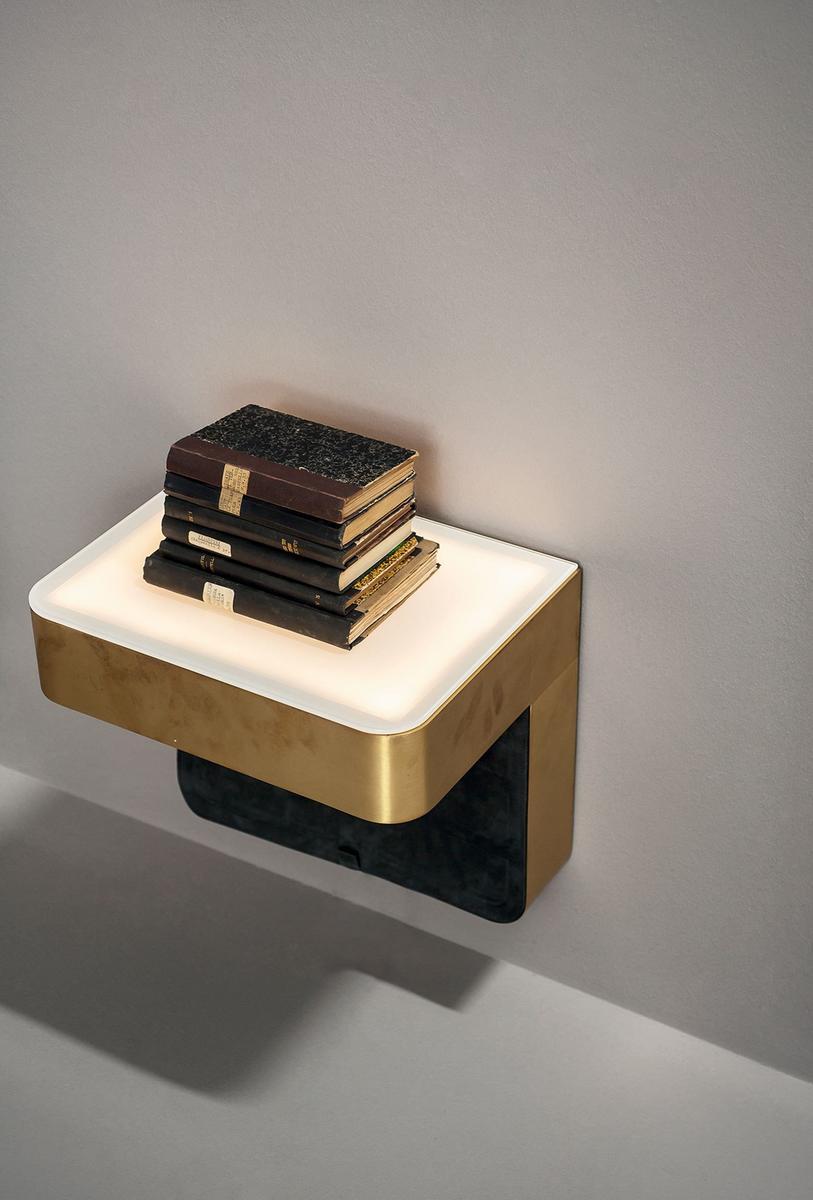 Wall-mounted bedside table with built-in lights | Sunset by Baxter