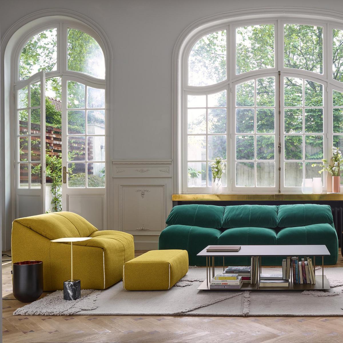 Fabric armchair with removable cover | Plumy by Ligne Roset