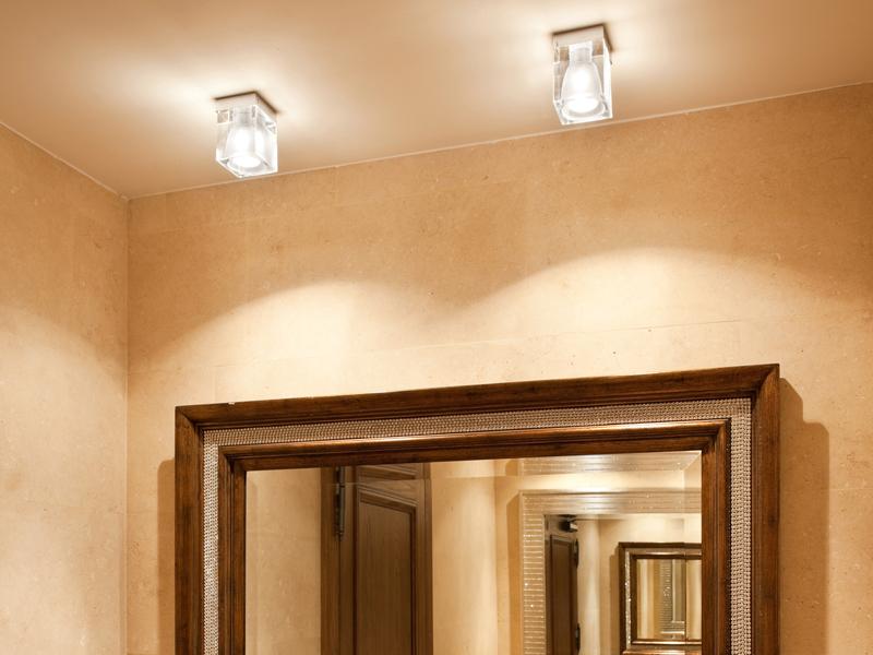 Ceiling crystal spotlight | Cubetto by Fabbian