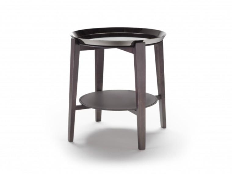 Round coffee table with tray | Cabarè by Flexform