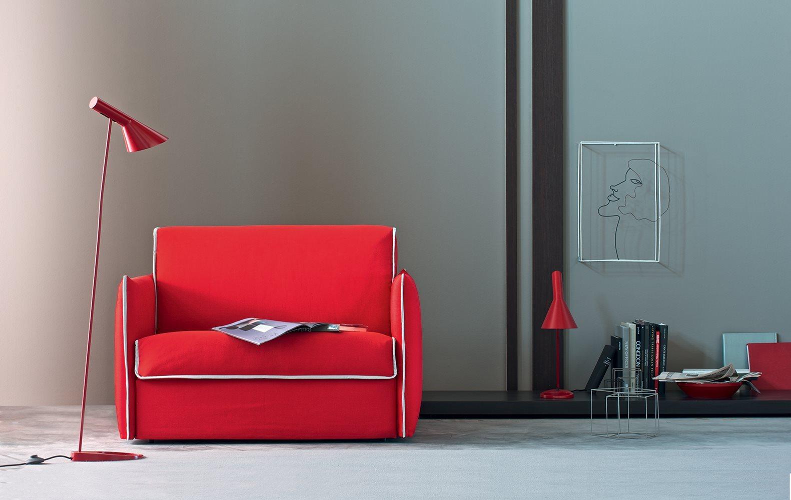 Sectional leather sofa | Space by Alberta Salotti